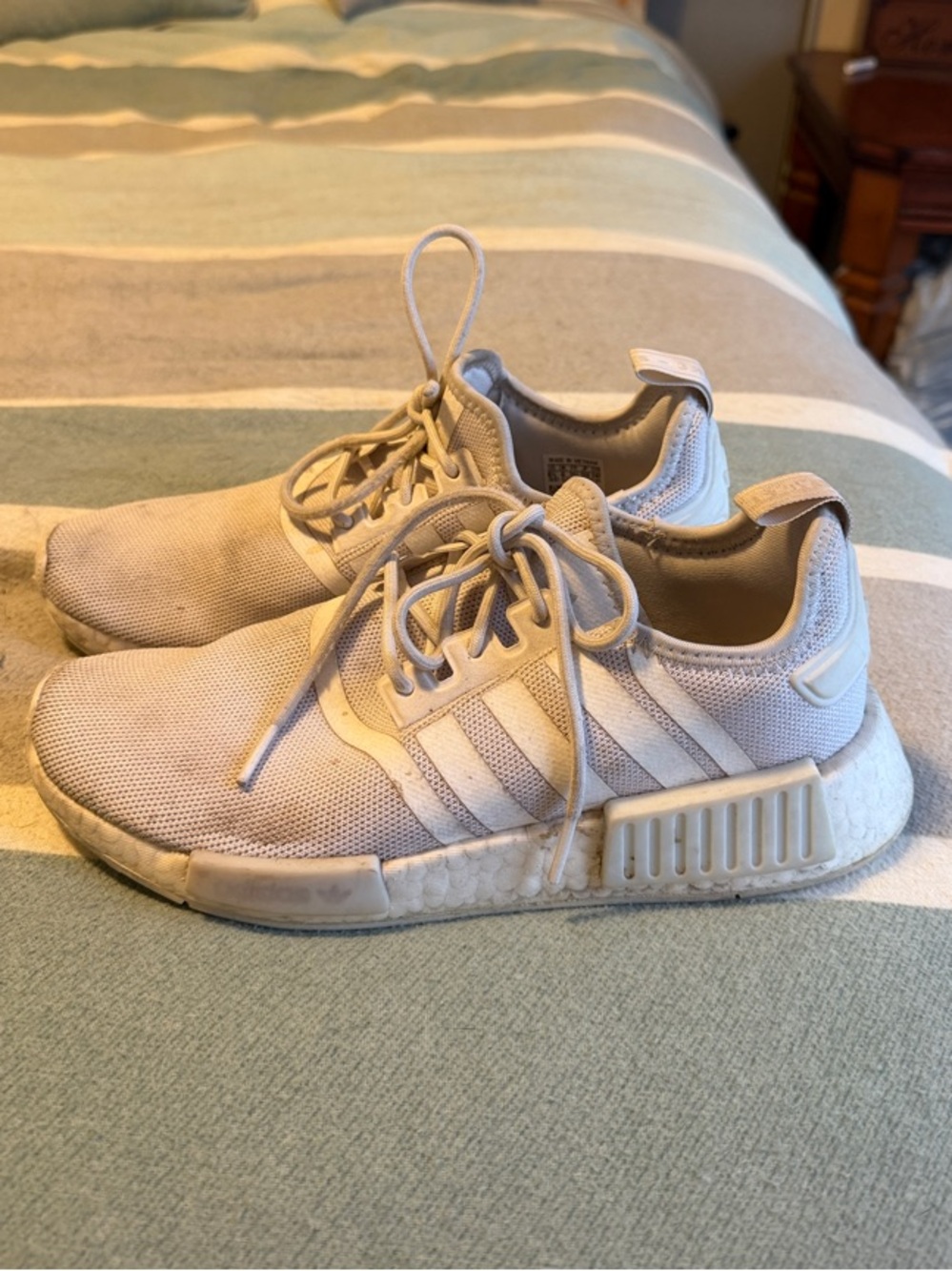 adidas NMD R1 Light Beige Knit Sneakers